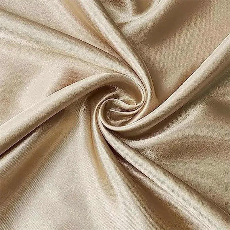 50x50 cm Satinpudehylse, enfarget med foldeluk, silkelignende til soveværelse - champagneguld