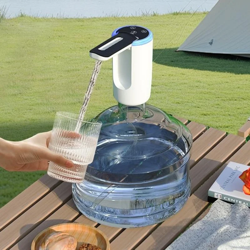 AP139 Dual Outlet Electric Water Dispenser Pump Foldable Spout for 4.5-18.9L Bottles