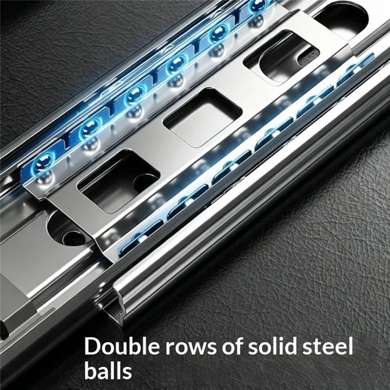 45cm Silent Damping Closet Pants Hanger Rail with Suction Cup Aluminum Alloy Telescopic Pull-Out Rod - Black