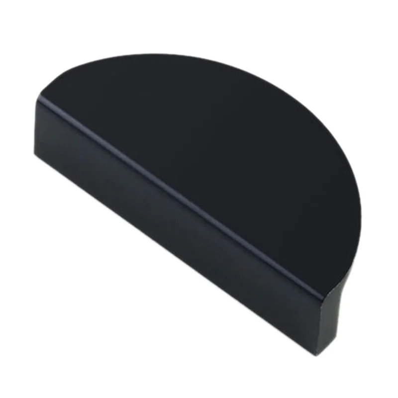 Wardrobe Knob Furniture Handle Modern Cabinet Closet Door Pull Handle with 22mm Screw - Black 6830 / Size: L