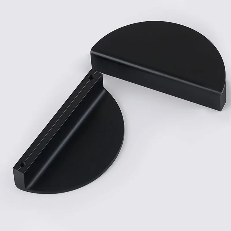 Wardrobe Knob Furniture Handle Modern Cabinet Closet Door Pull Handle with 22mm Screw - Black 6830 / Size: L