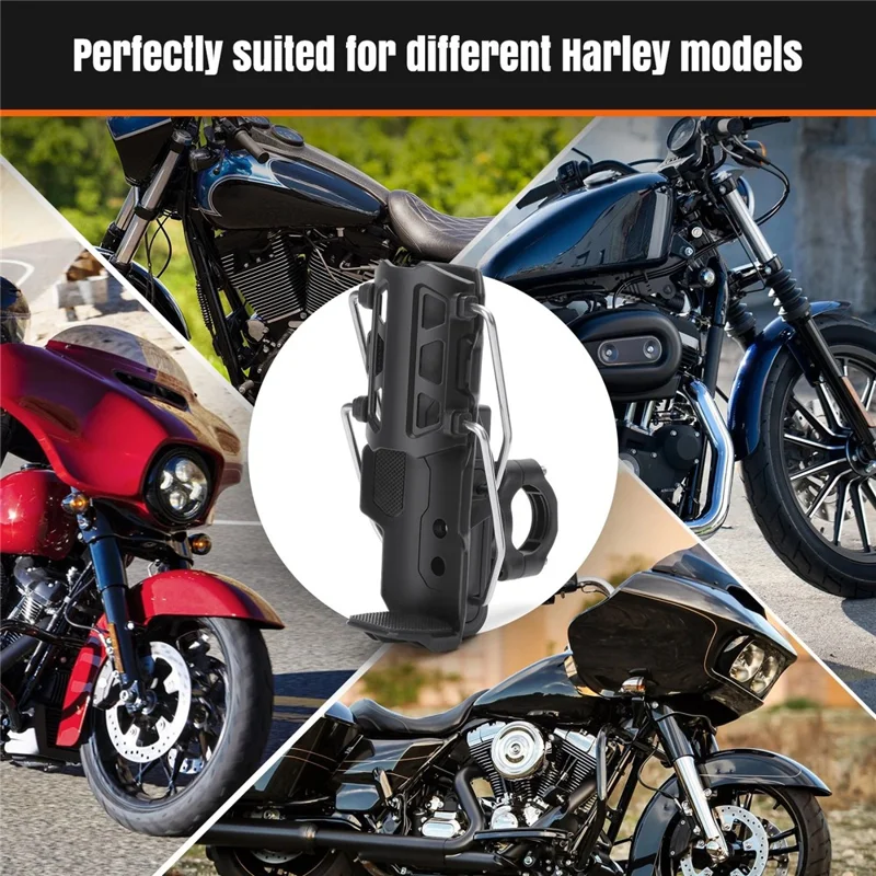 Water Cup Holder Rotatable 360° Mount Bottle Rack for Motorcycles, Bicycles, Electric Scooters - Black