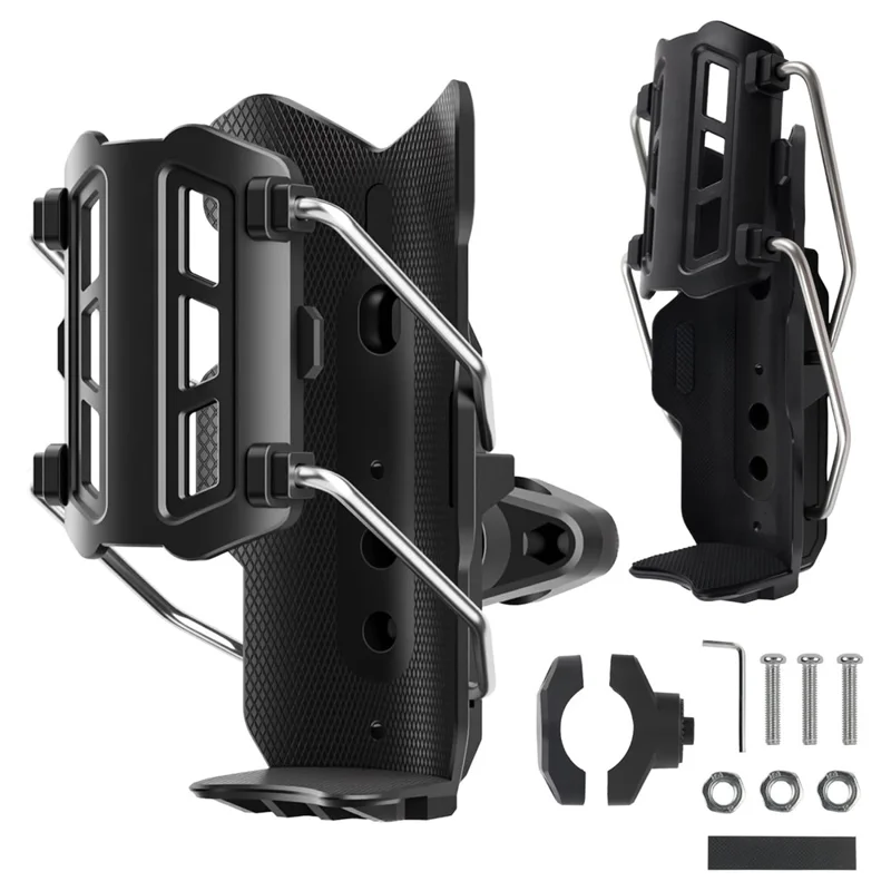 Water Cup Holder Rotatable 360° Mount Bottle Rack for Motorcycles, Bicycles, Electric Scooters - Black