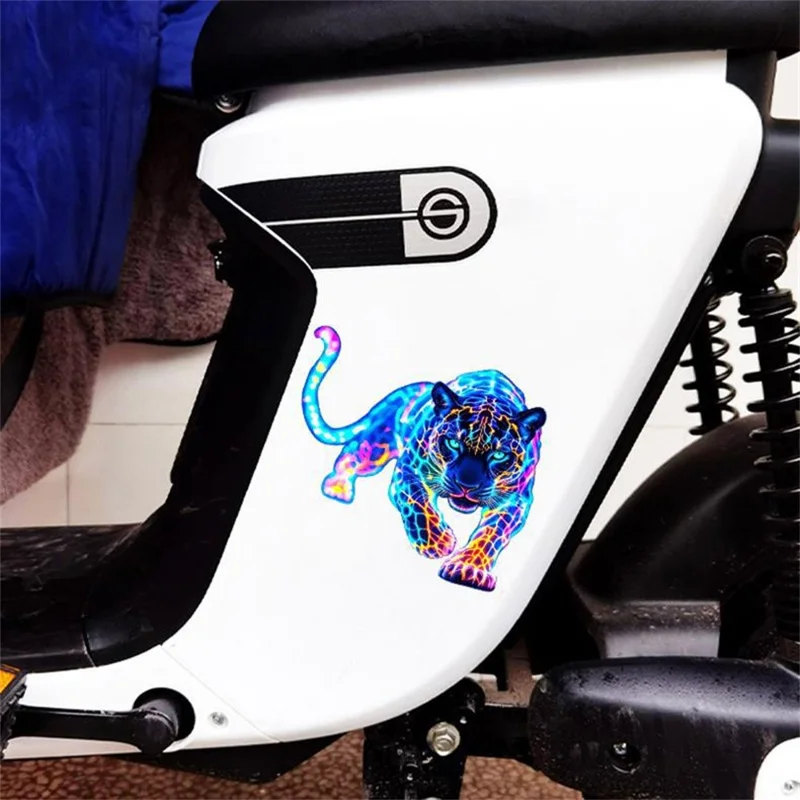 1 Pair 30x26cm Colorful Leopard Car Sticker Waterproof Scratch Covering Decal for Car Decoration - Colorful