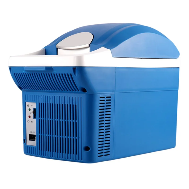 8L Mini Fridge 12V / 220V Cooling and Heating Car Refrigerator for Home and Car - Blue