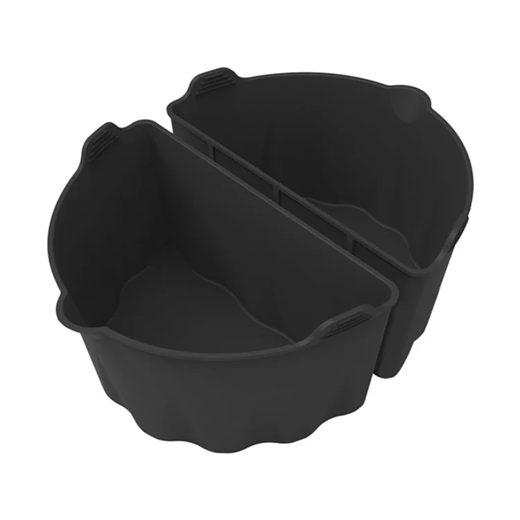 2pcs Silicone Slow Cooker Divisher Liners Para a Maioria Dos 6-7 Quart Lenta - Preto