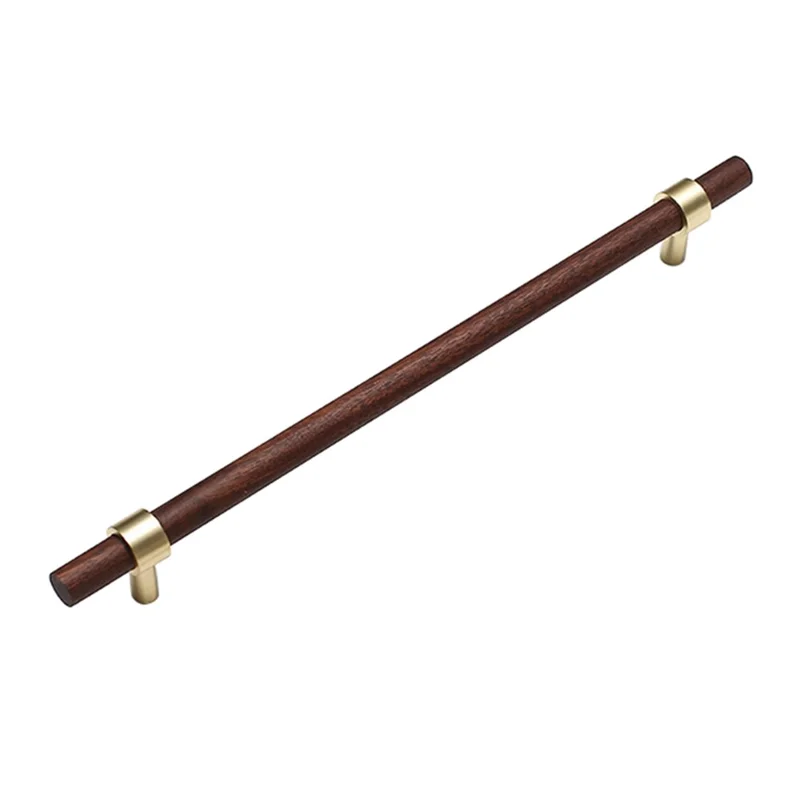 Kitchen Bathroom Cabinet Dress Drawer Handle Chinese Style Brushed Cabinet Pull Handle with 7x25mm Screw - 224mm / Walnut Brass