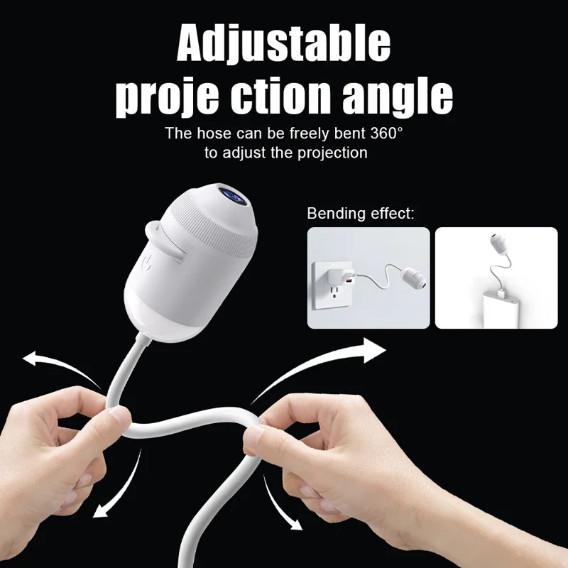 G303 Projecteur LED Ciel Étoilé USB, Veilleuse Double Mode, Système Flexible Rotatif à 360°, Commande Tactile, Luminosité Réglable, 3 Lentilles Interchangeables pour Chambre ou Voiture