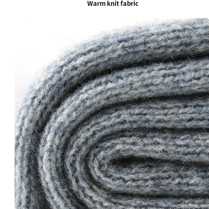 Écharpe en laine tricotée 20 x 160 cm, couleur unie, chaude et coupe-vent, pour le cou, hiver et extérieur - Gris clair