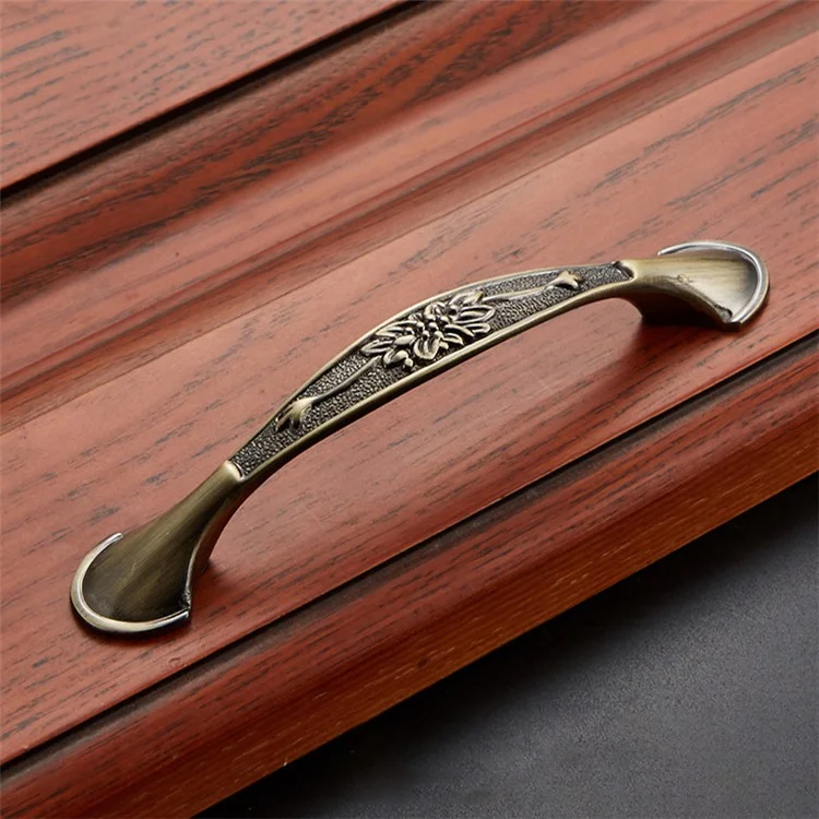 Furniture Door Pull Handle Retro Zinc Alloy Cabinet Drawer Wardrobe Handle, 22mm Screw - Style 2027 / 96mm Hole Pitch