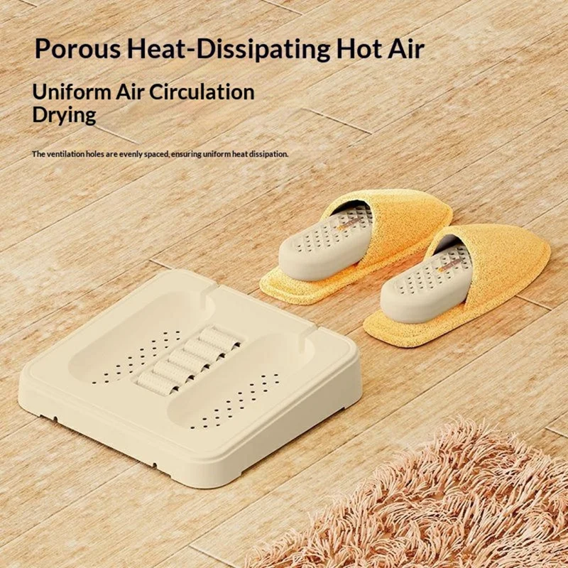 2 in 1 Foot Warmer Shoe Dryer PTC Ceramic Heating 60 Degrees Celsius Constant Temperature Massage Rollers, EU Plug
