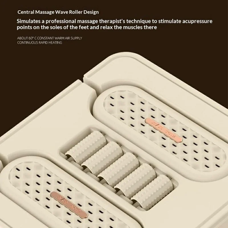 2 in 1 Foot Warmer Shoe Dryer PTC Ceramic Heating 60 Degrees Celsius Constant Temperature Massage Rollers, EU Plug