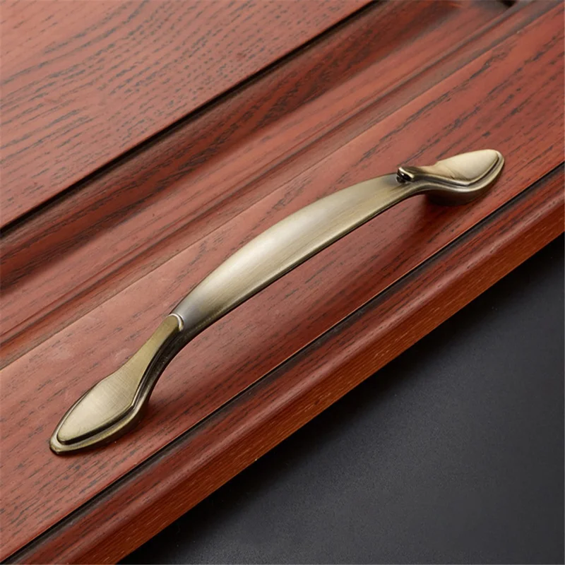 Vintage Cabinet Door Pull Handle Zinc Alloy Drawer Wardrobe Handle, 22mm Screw - Style 2079 / 128mm Hole Pitch