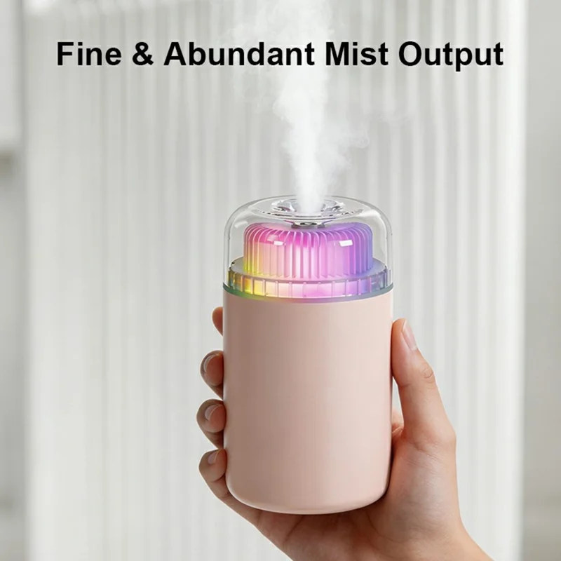 SX-J05 230mL Ambient Light Humidifier USB Charging Silent Mist Humidifier for Desktop Car Home Bedroom - White