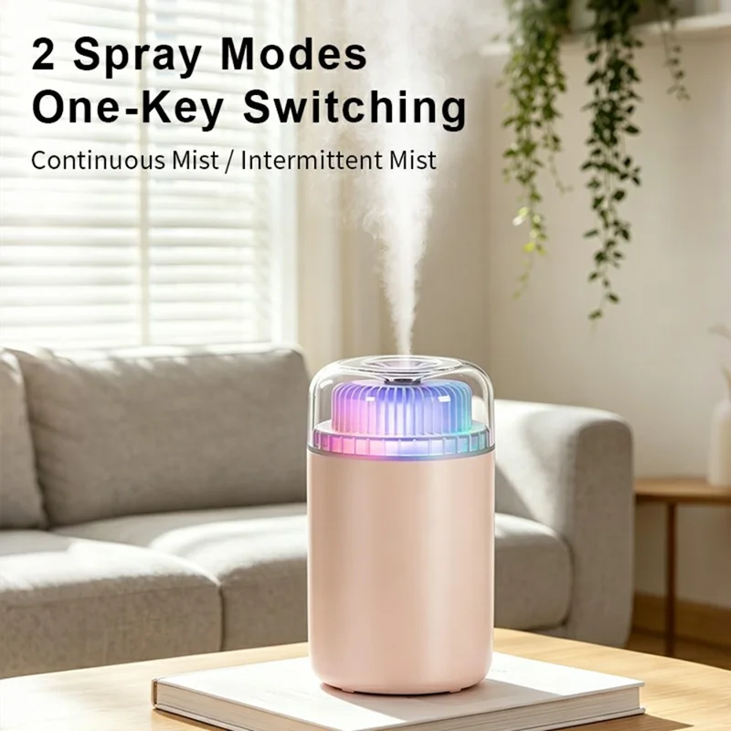 SX-J05 230mL Ambient Light Humidifier USB Charging Silent Mist Humidifier for Desktop Car Home Bedroom - White
