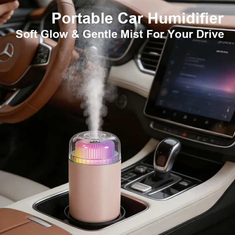 SX-J05 230mL Ambient Light Humidifier USB Charging Silent Mist Humidifier for Desktop Car Home Bedroom - White
