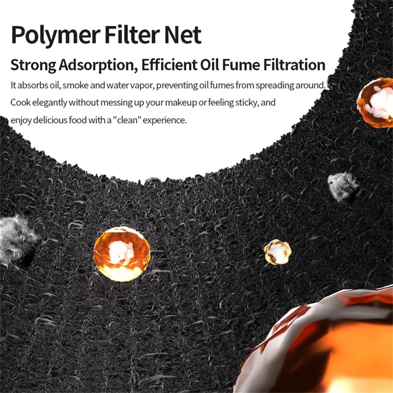 P-1 Mini Desktop Range Hood 3-Speed Adjustable Type-C Plug-in 8W Smoke Purifier for Hot Pot Grilling - Beige