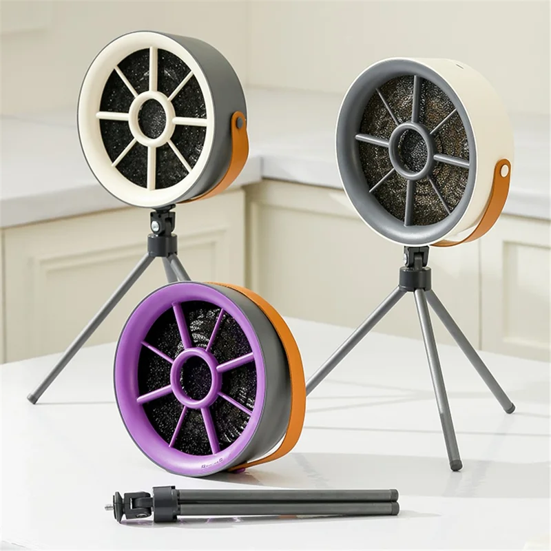 FC-6629 5W 3-Speed Portable Kitchen Smoke Extractor Fan for Hot Pot Barbecue Camping - Purple