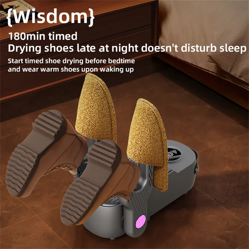 HXQ-14 4-Arm Shoe Dryer 150W 48 Degrees Celsius Constant Temperature Foldable Timer for Shoes and Boots, EU Plug