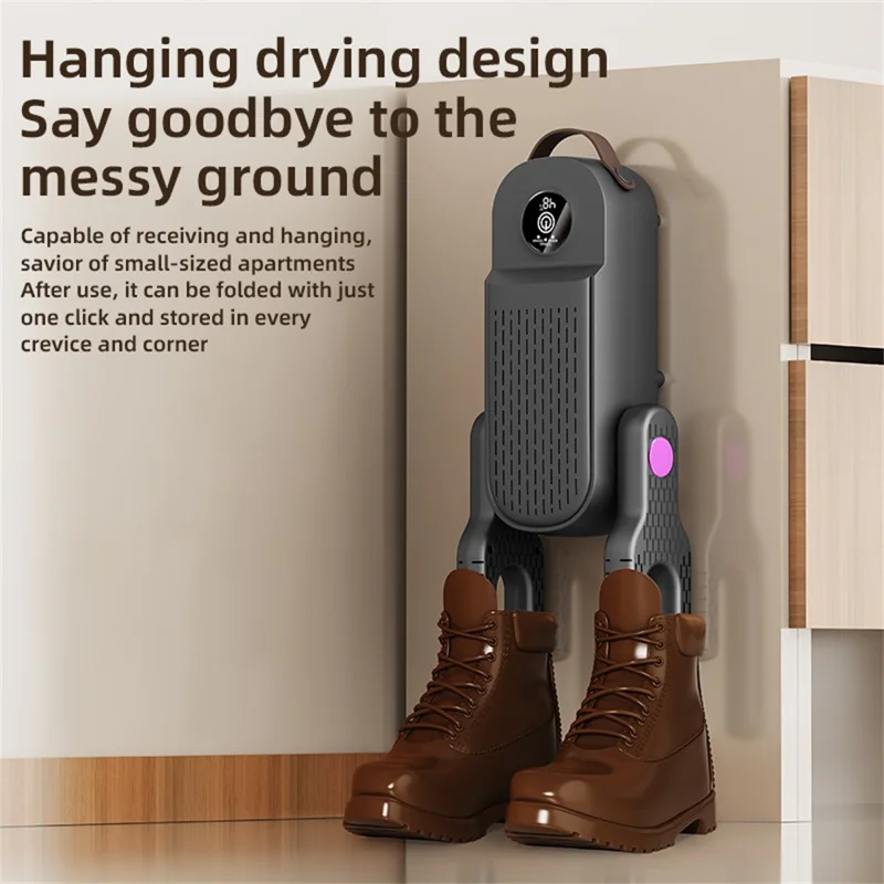 HXQ-14 4-Arm Shoe Dryer 150W 48 Degrees Celsius Constant Temperature Foldable Timer for Shoes and Boots, EU Plug