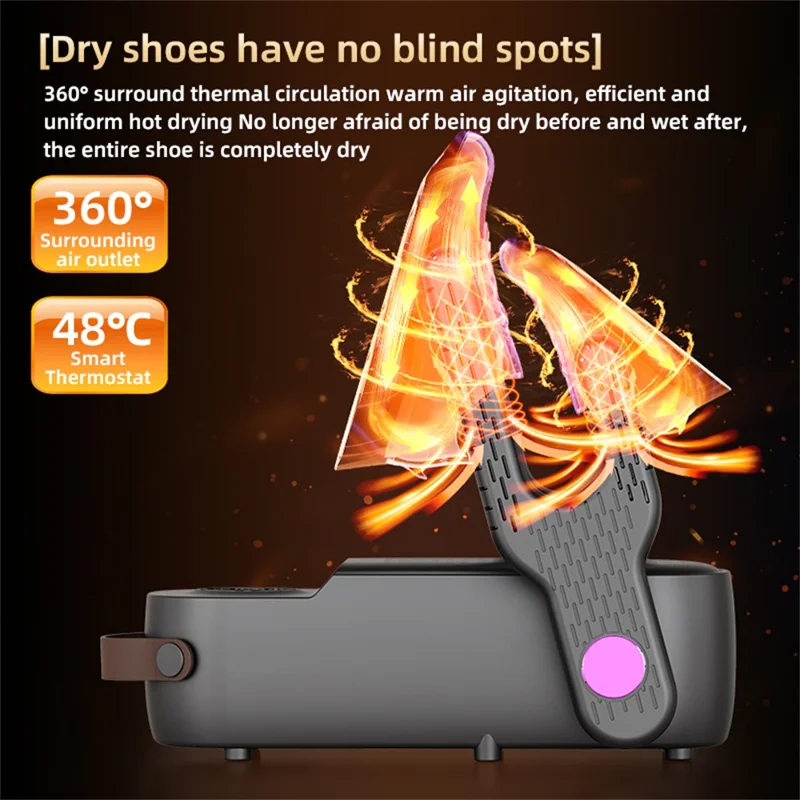HXQ-14 4-Arm Shoe Dryer 150W 48 Degrees Celsius Constant Temperature Foldable Timer for Shoes and Boots, EU Plug