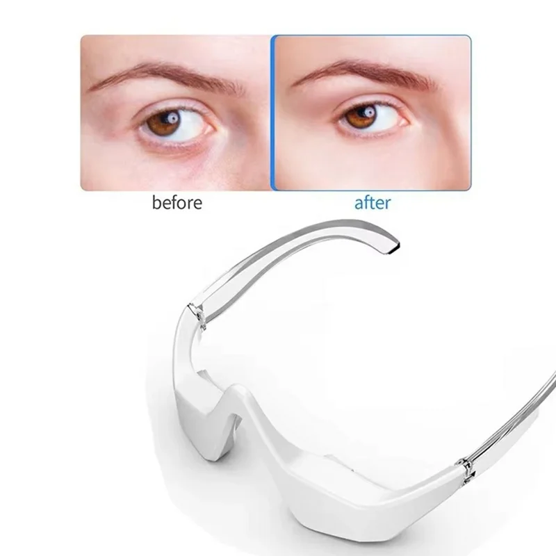 Wireless 3D Eye Massager 3 Modes 36 LED Red Light Vibration USB Rechargeable - Transparent Legs