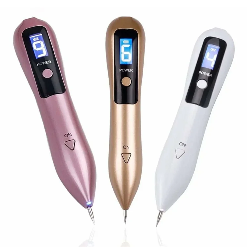 9-Level Mole Removal Pen 5.5W LED Display USB Charging for Home Beauty Care - Rose