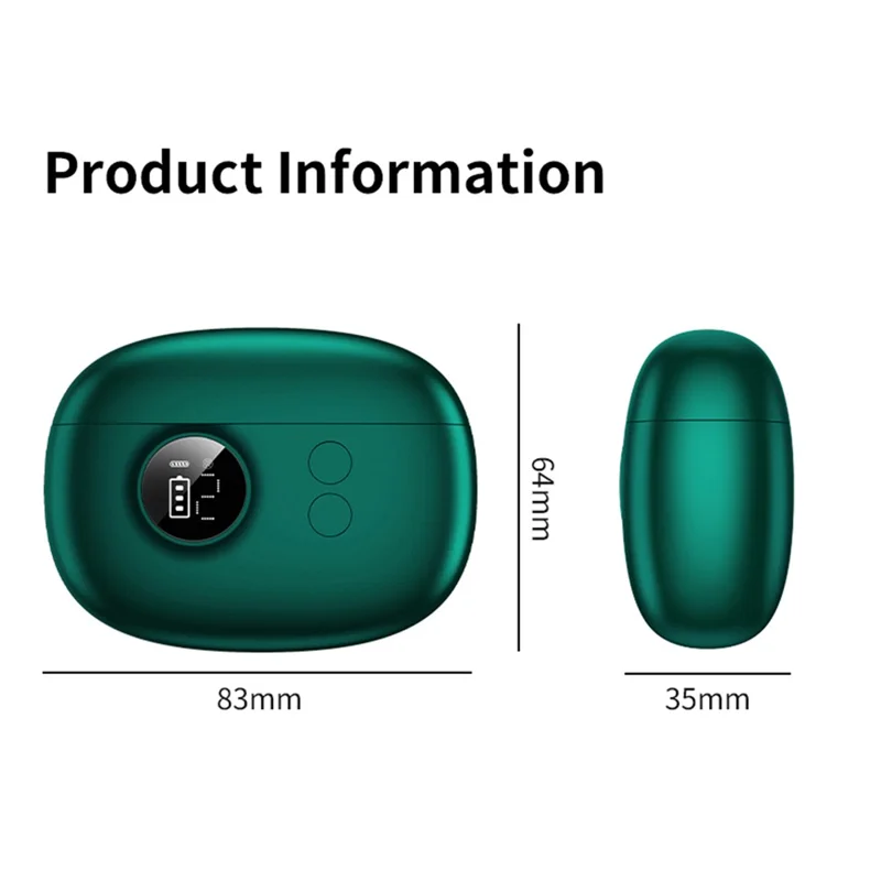 S13 500mAh 5W Cortauñas Eléctrico Multifuncional con Cabezal de Cuatro Cuchillas, Pantalla Digital y Carga Tipo-C - Verde