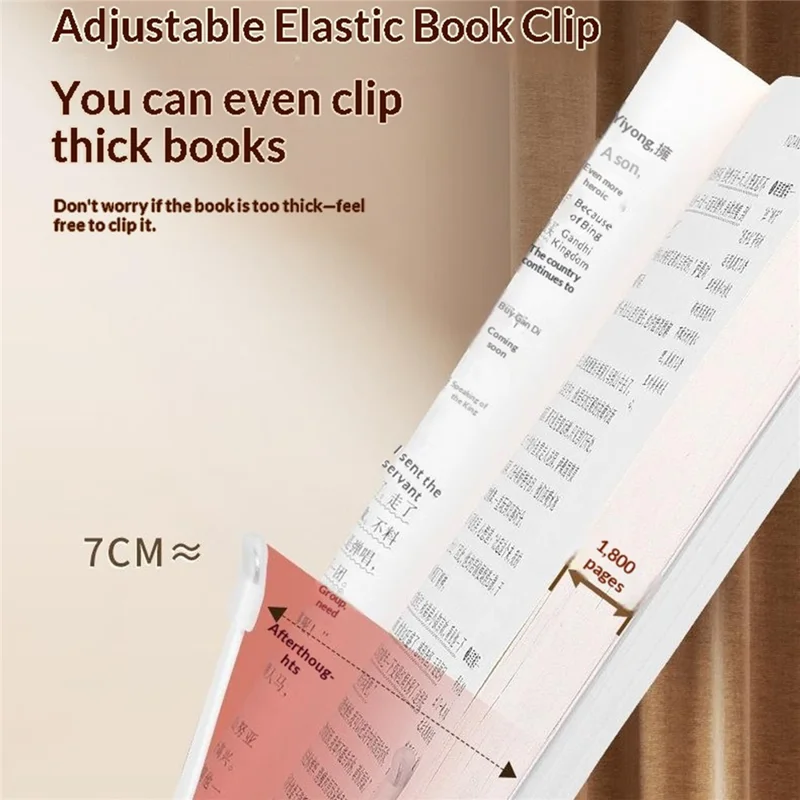 30 x 24cm 5mm Glass Book Stand 360° Rotating Adjustable Aluminum Alloy Reading Holder - Silver