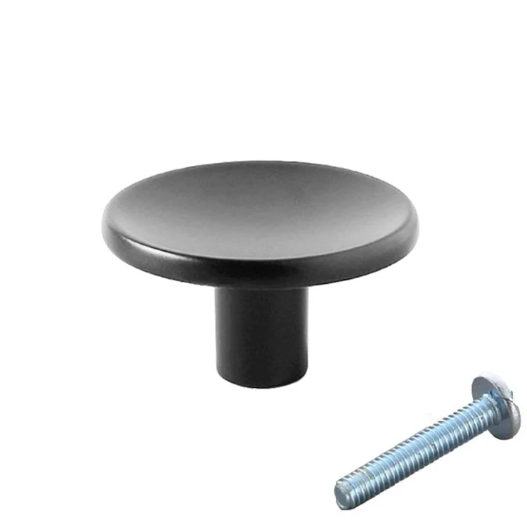 JC02 Modern Drawer Round Knob Zinc Alloy Cupboard Wardrobe Dresser Closet Kitchen Door Pull Hardware - Cinza
