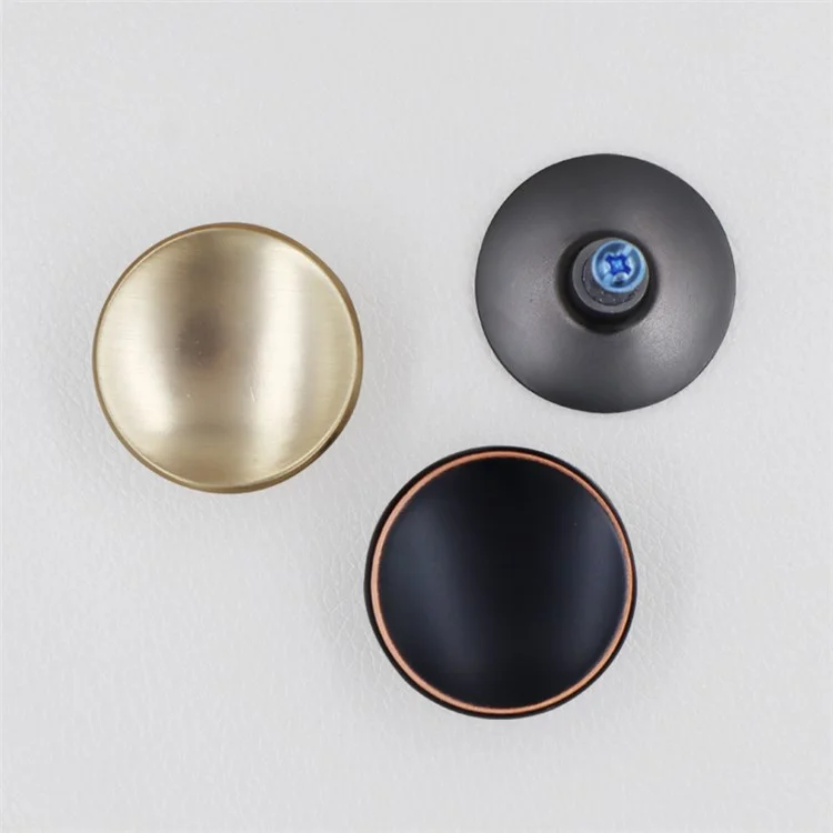 JC02 Modern Drawer Round Knob Zinc Alloy Cupboard Wardrobe Dresser Closet Kitchen Door Pull Hardware - Cinza