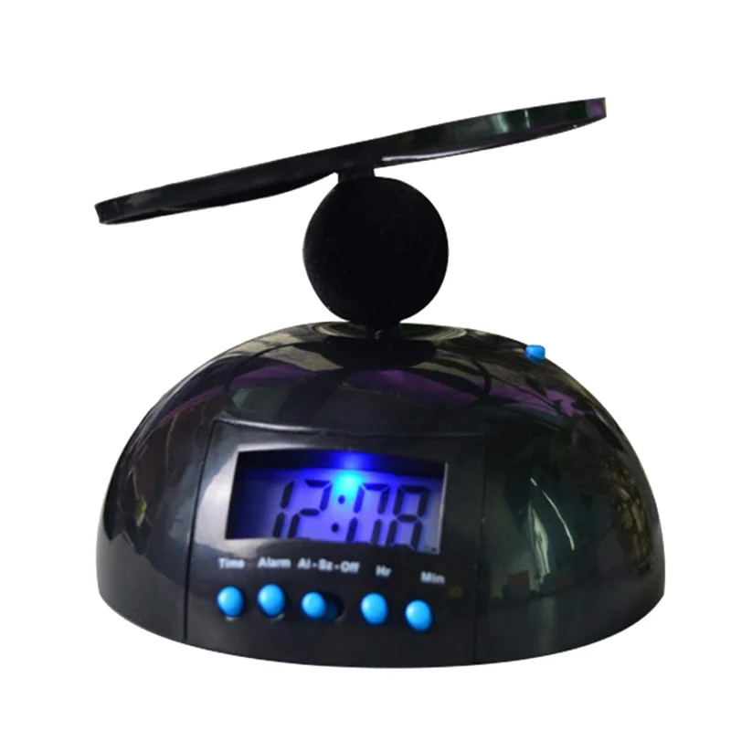 Flygande propeller Smart weckur med 14 cm bas, LCD-backlight och slumretang
