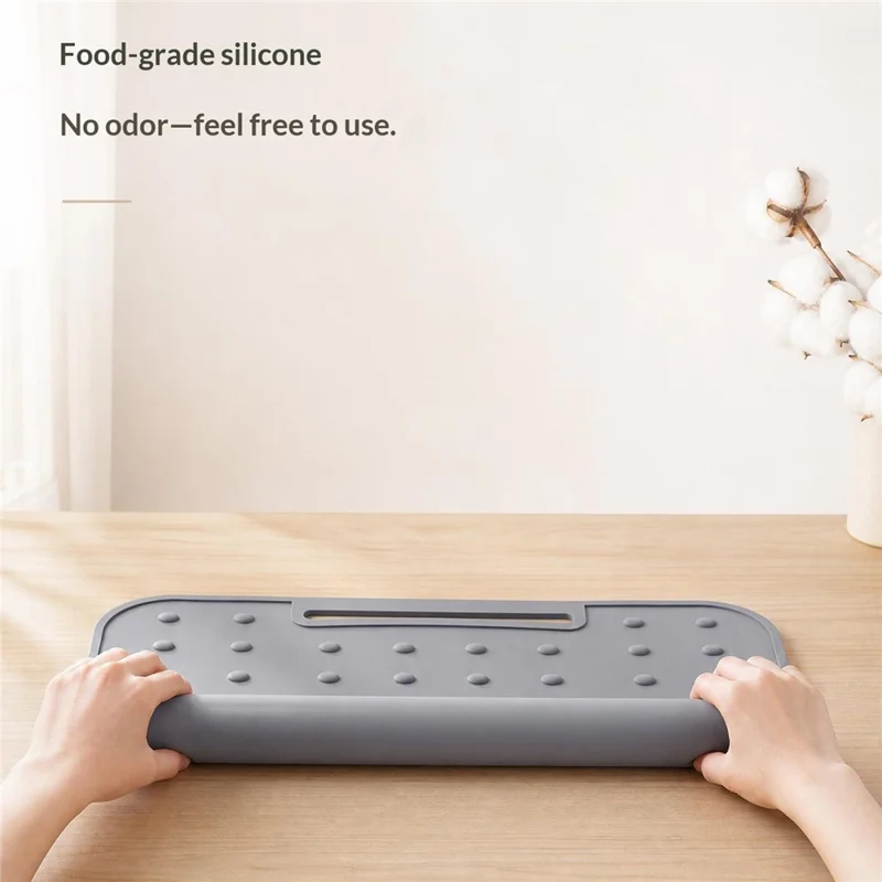 Silicone Iron Rest Pad 220℃ Heat Resistant Non-Slip Raised Dot Surface for Irons and Steamers - Dark Grey