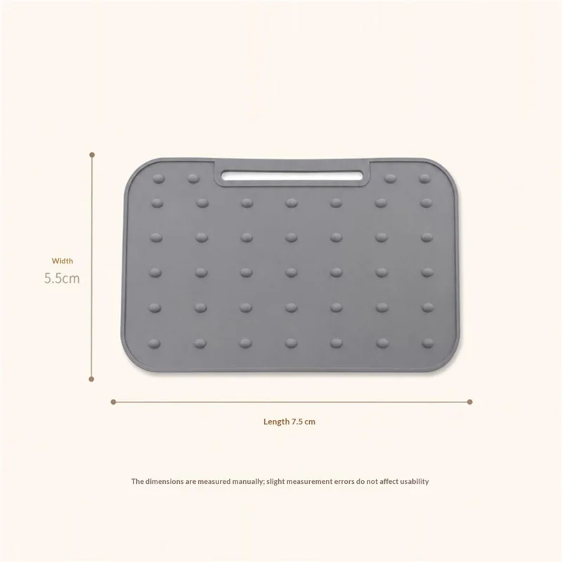 Silicone Iron Rest Pad 220℃ Heat Resistant Non-Slip Raised Dot Surface for Irons and Steamers - Dark Grey