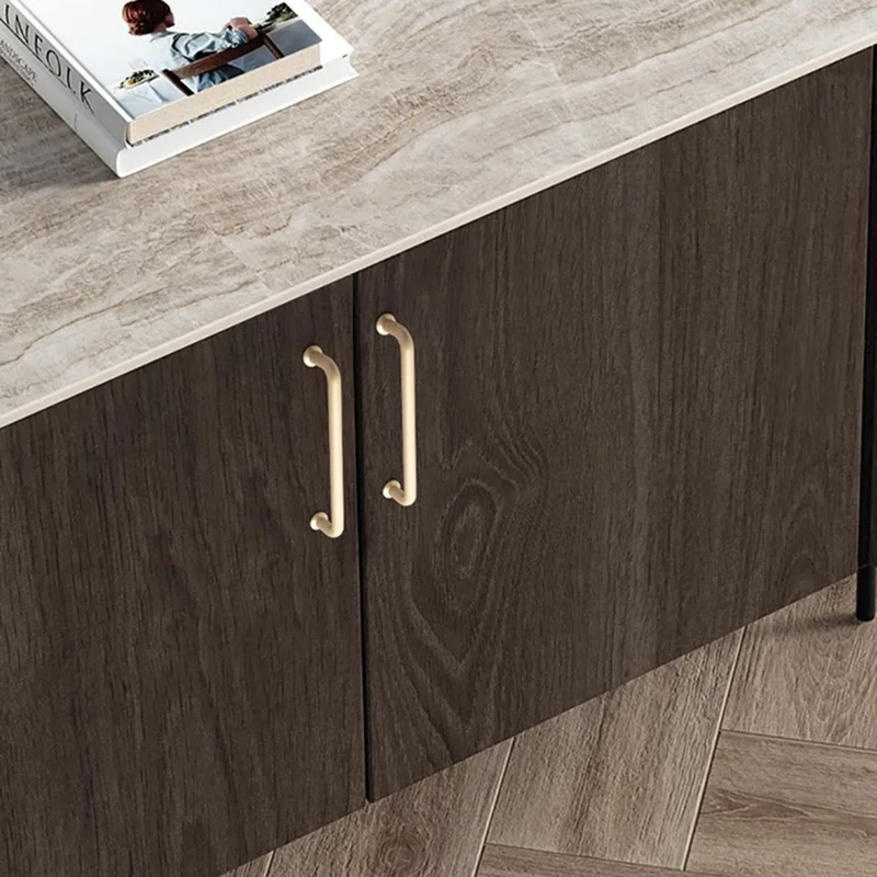 Moderner Griff Schrankauszug Zink-Legierung Küchentür Schubladenknopf Schrankauszug mit 22 mm Schraube - 9019-96 / Gold