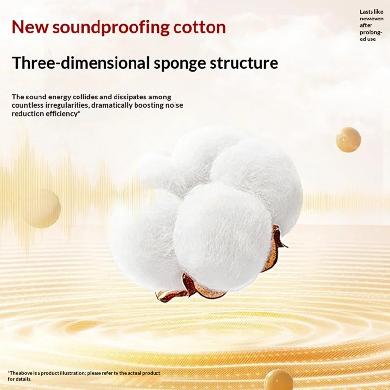 80 x 100cm Four-Layer Soundproof Curtain with No-Drill Magic Tape Fastener for Bedroom - Beige