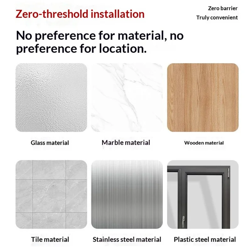 80 x 100cm Four-Layer Soundproof Curtain with No-Drill Magic Tape Fastener for Bedroom - Beige