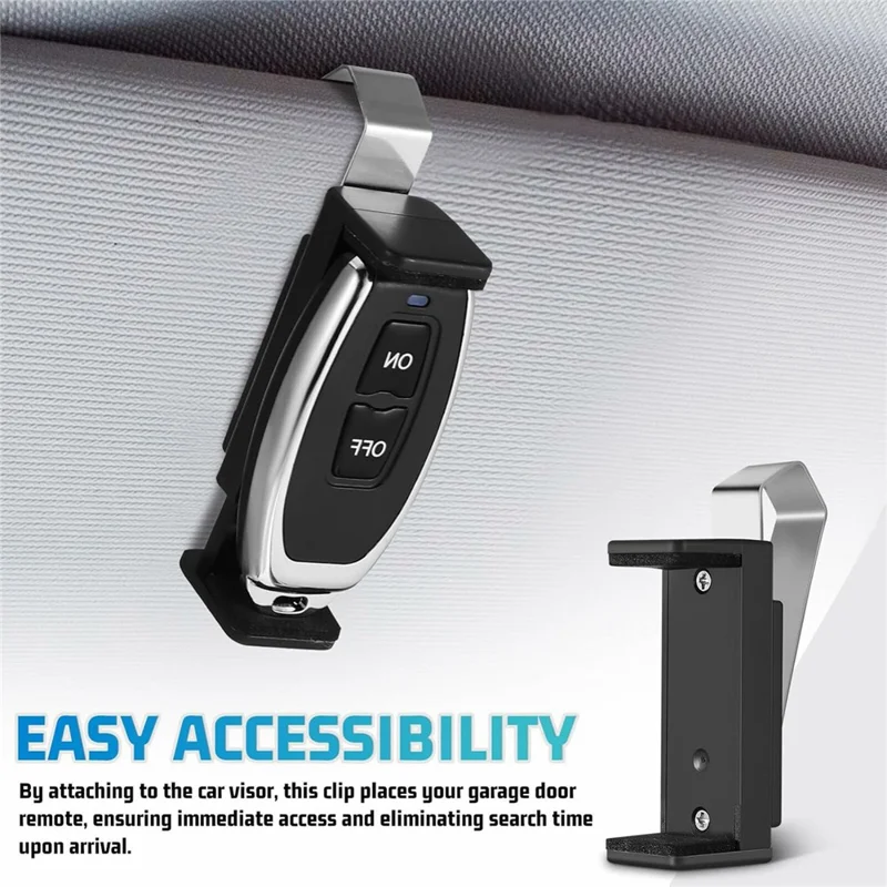 Plastic Car Sun Visor Clip Holder Adjustable Padded Grip for Garage Door Remote
