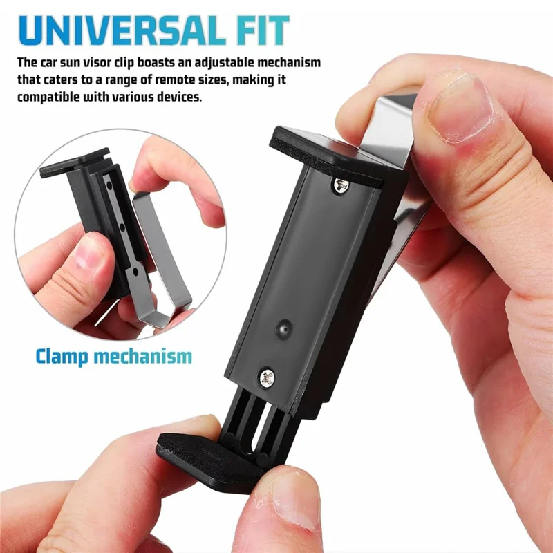 Plastic Car Sun Visor Clip Holder Adjustable Padded Grip for Garage Door Remote