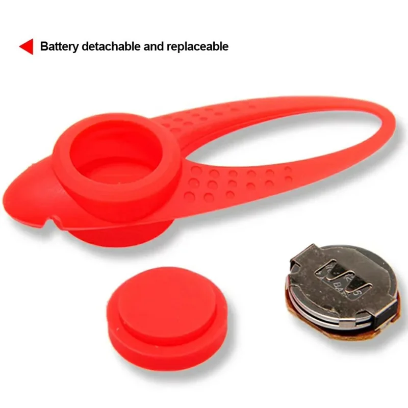 Silicone LED Pet Collar Light Waterproof Replaceable Battery Glowing Pendant for Night Dog Walking - Blue