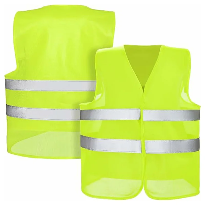 26 x 22.5 inch Reflective Safety Vest High Visibility Construction Vests for Outdoor Work - Fluorescent Green