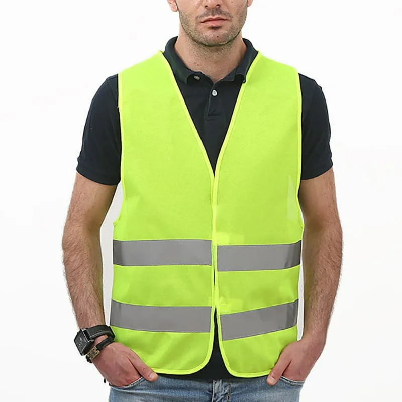 26 x 22.5 inch Reflective Safety Vest High Visibility Construction Vests for Outdoor Work - Fluorescent Green
