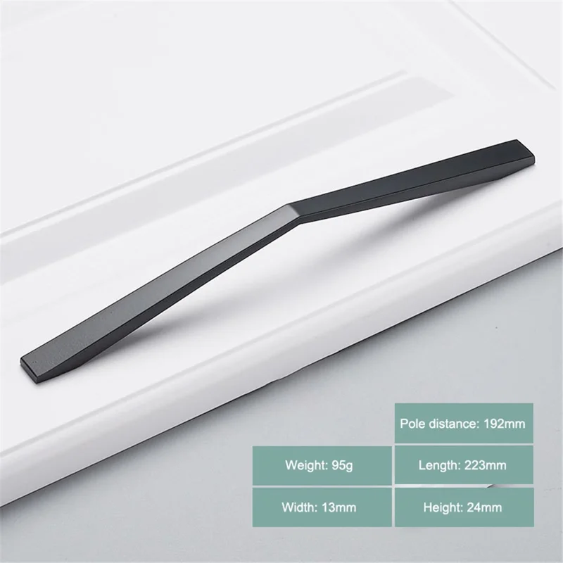 Maniglie per Mobili di Stile Semplice, in Lega di Zinco, Stile Moderno, Pomelli per Cassetti Opachi Neri - 4068-192