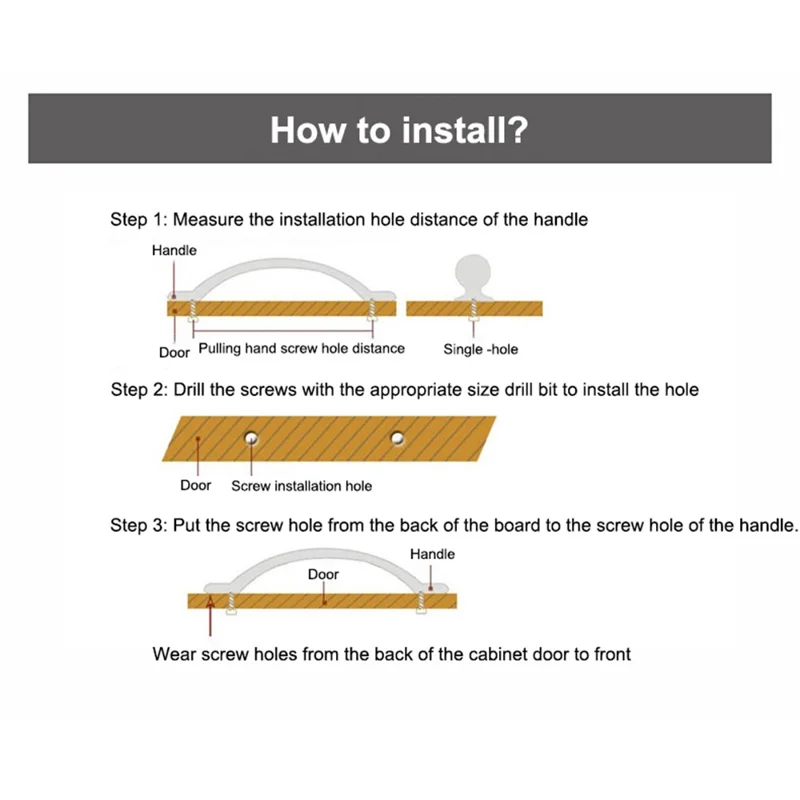 Zinc Alloy Furniture Classical Pull Handle Cabinet Drawer Wardrobe Puller Single Hole Door Knob, 22mm Screw - Matte Black