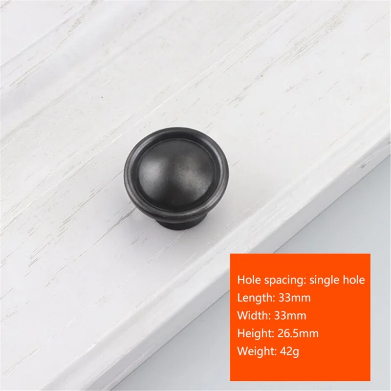 Zinc Alloy Cabinet Pull Handle Drawer Wardrobe Knob with 25mm Screw - 6791 Grey Black