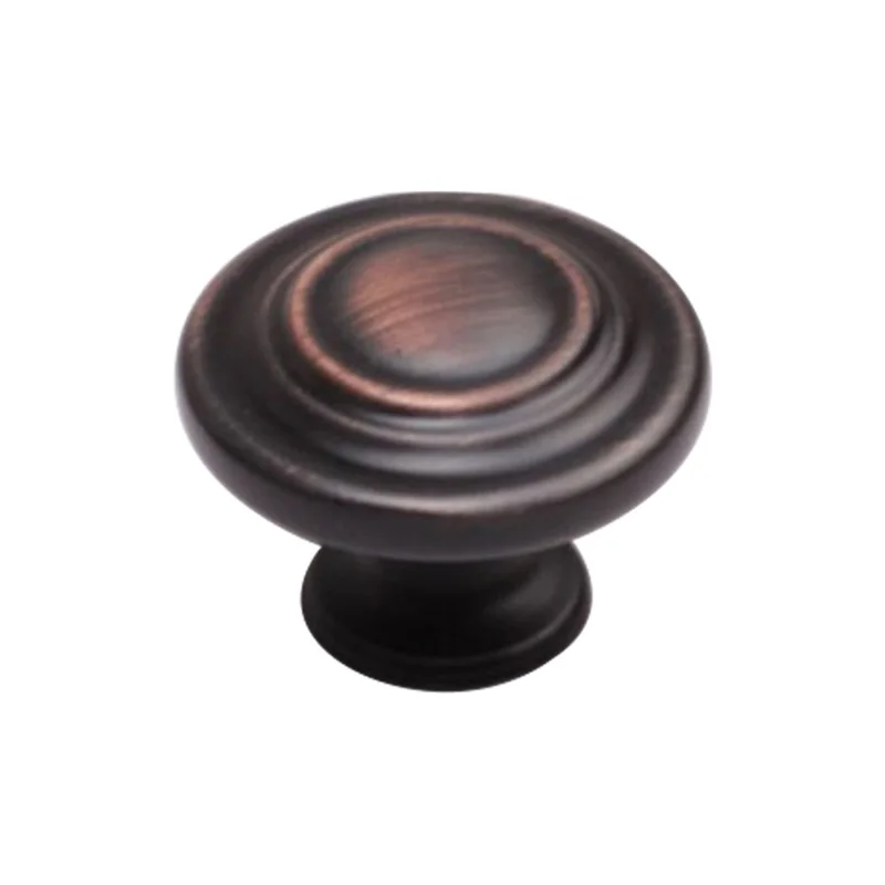 Poignée de tiroir en alliage de zinc Poignée d'armoire Bouton avec vis de 25 mm - Bronze rouge café