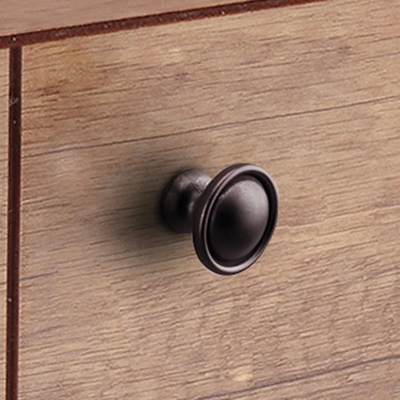 Poignée de tiroir en alliage de zinc Poignée d'armoire Bouton avec vis de 25 mm - Bronze rouge café