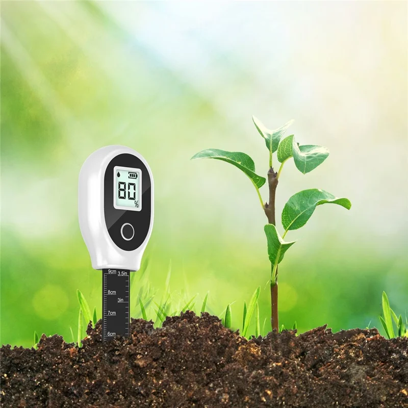 SGS10 Soil Moisture Meter, LCD Percent Readout, Removable Probe, 1-9cm Depth Scale, ±10% Accuracy