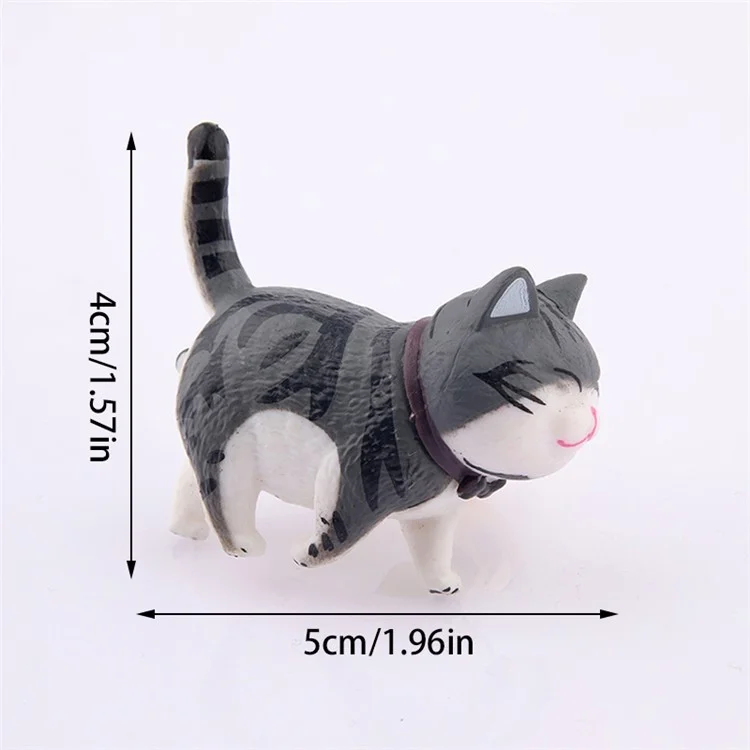PVC+Ottone Maniglia per Mobile Singolo Foro Gatto Carino Rotabile Cassetto Armadio Manopola Maniglia, Vite da 25 mm - Texture Tigre Gatto
