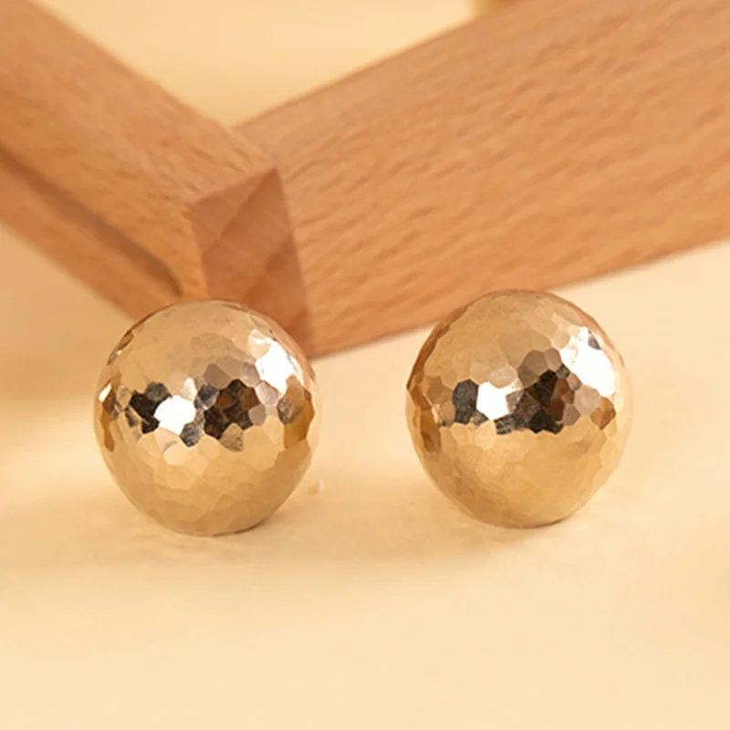 Maniglia per mobili in ottone tondo da 25 mm con texture martellata, maniglia per cassetti, mobili, armadi